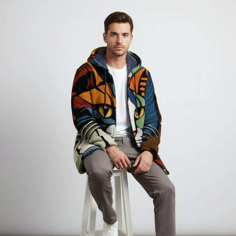 Chaleco con capucha para hombre: chaqueta informal con cremallera