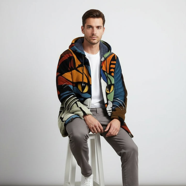 Chaleco con capucha para hombre: chaqueta informal con cremallera