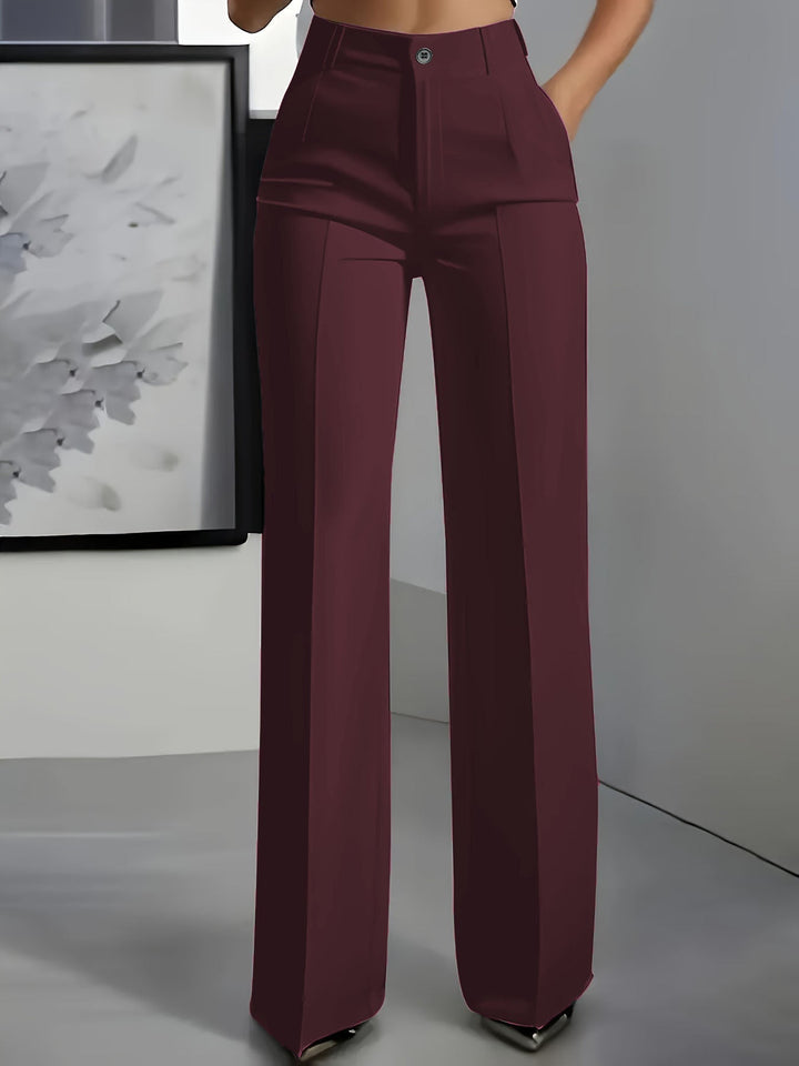Damenhose mit hoher Taille und weitem Bein – Eleganter Schneiderstil