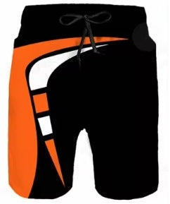 Men's Printed Swim Shorts – Adjustable Drawstring Waist