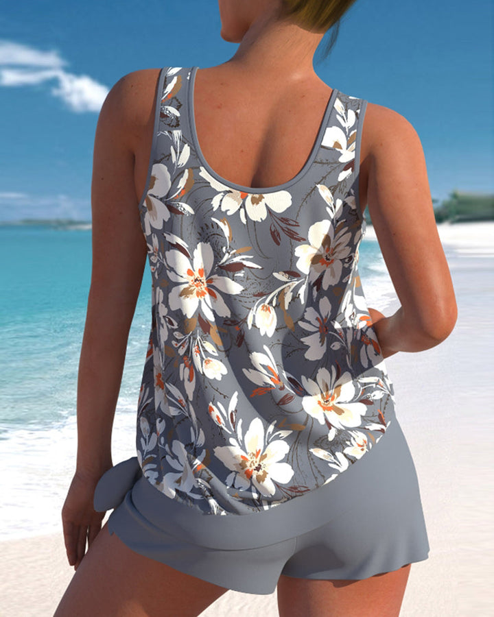 Tankini donna floreale – Completo due pezzi ampio e femminile