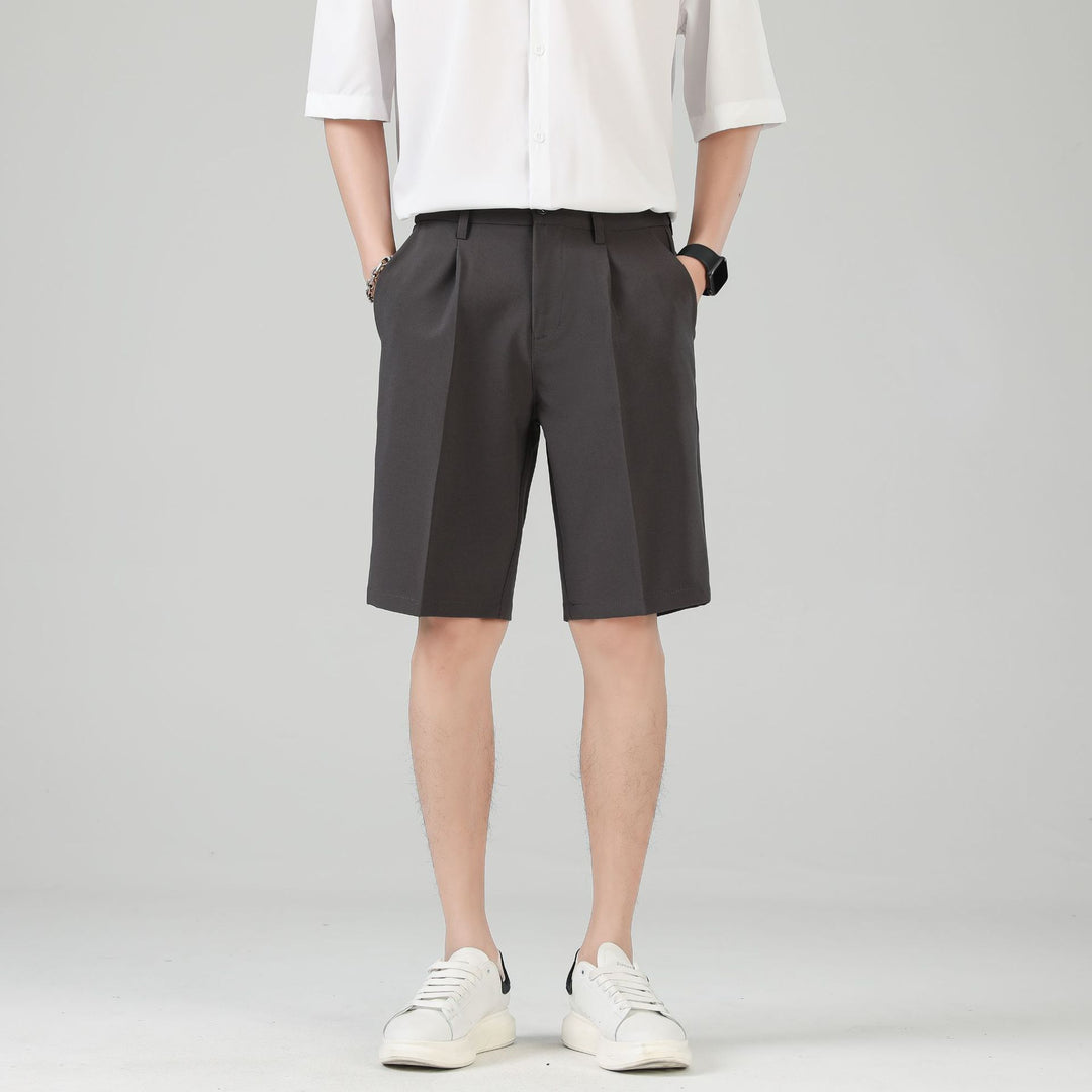 Men's Short Chino Slim Fit – Double Front Pleat