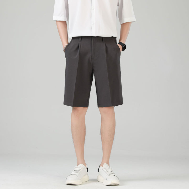 Men's Short Chino Slim Fit – Double Front Pleat