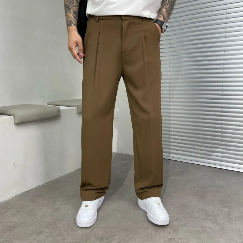 Pantalon Large Homme Tissu Léger – Effet Glacé Détente
