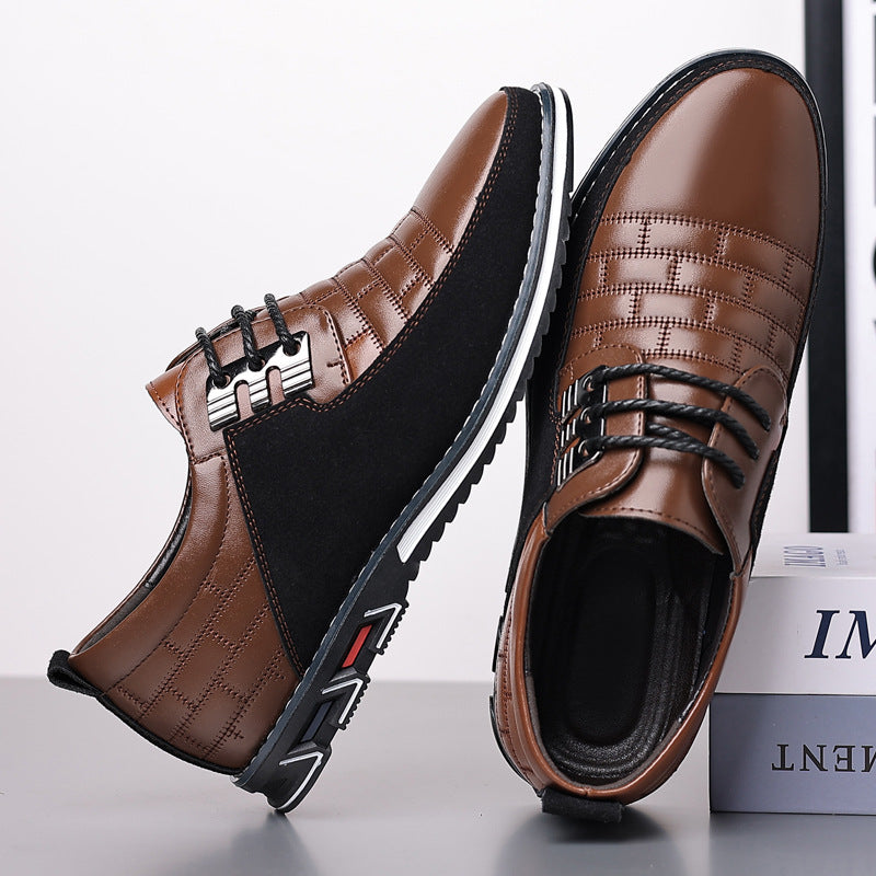 Chaussures Homme à Lacets – Tige Texturée et Panneaux Brossés