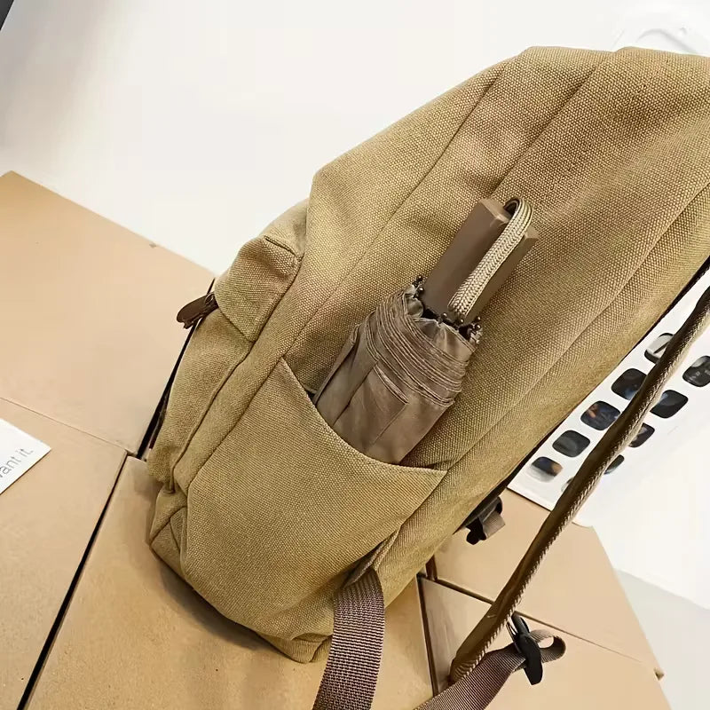 Zaino da uomo in tela – tasca frontale e spallacci regolabili