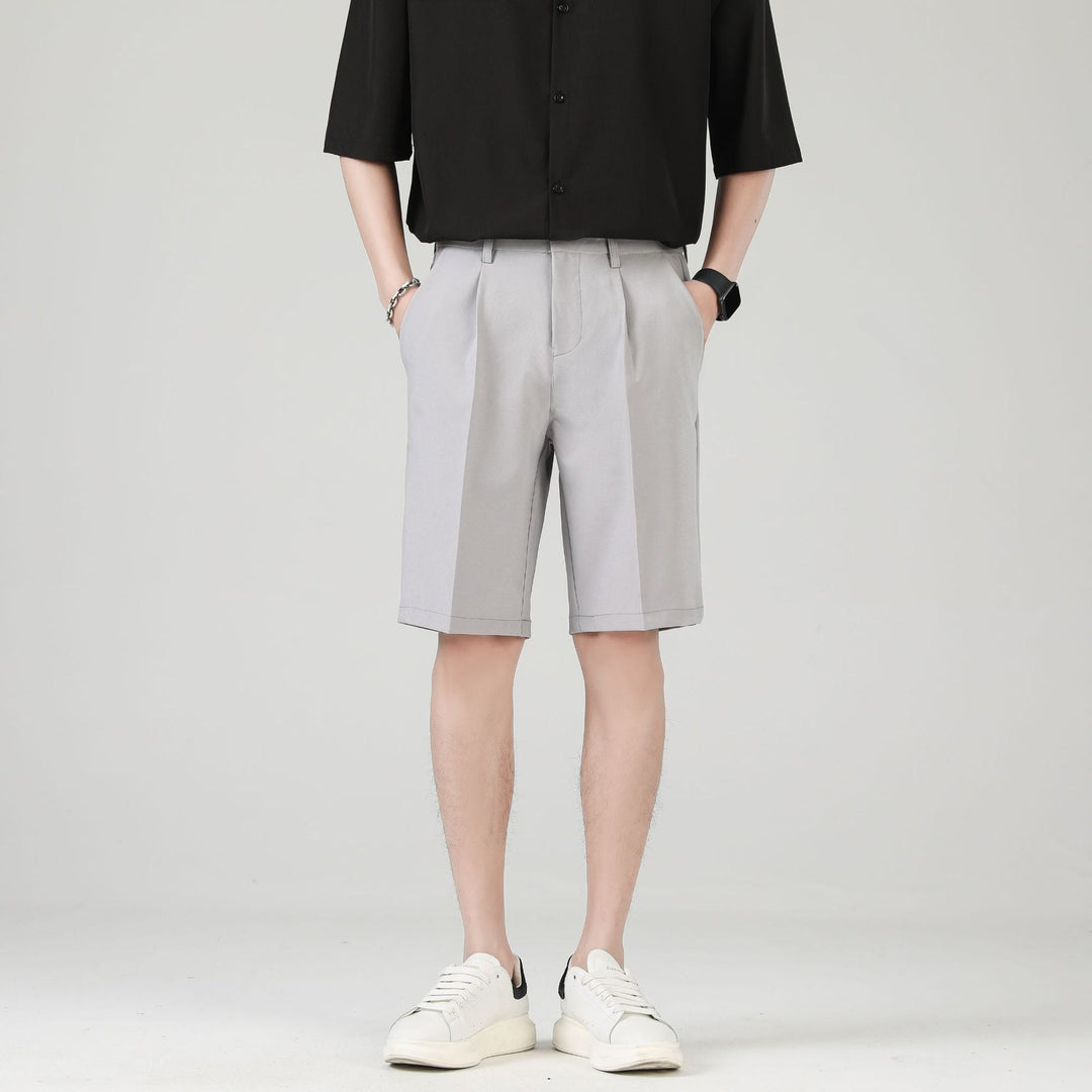Men's Short Chino Slim Fit – Double Front Pleat
