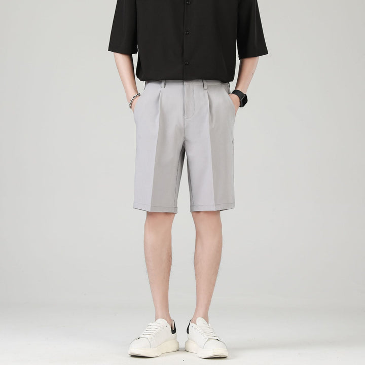 Men's Short Chino Slim Fit – Double Front Pleat