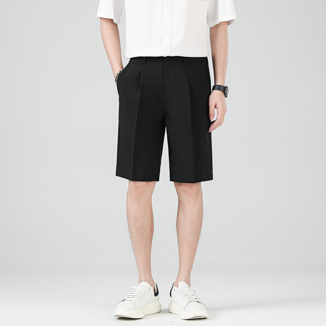 Men's Short Chino Slim Fit – Double Front Pleat