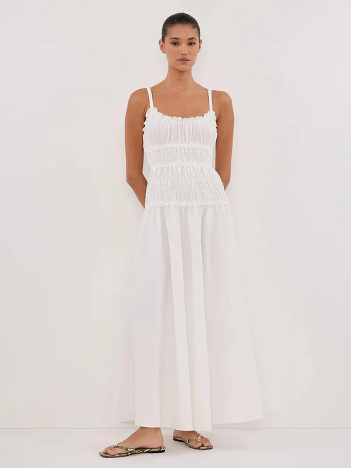 Women's Long Pleated Dress – Fluid and Elegant Silhouette