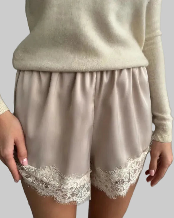 Short Women’s Lace-Trimmed – Lightweight and Soft Fabric
