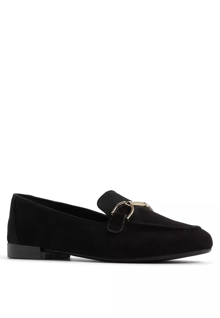 Women's Slip-On Flat Moccasins – Metal Horsebit Detail