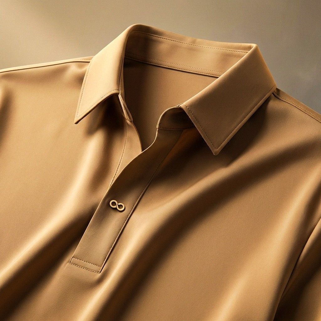 Herren-Set aus Hemd und Hose aus seidigem Stoff – lässiger Schnitt