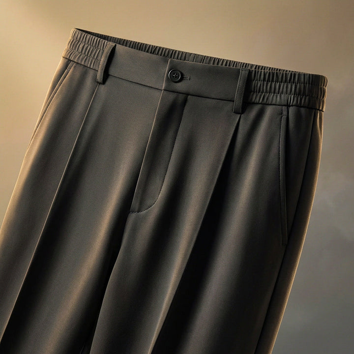 Herren-Set aus Hemd und Hose aus seidigem Stoff – lässiger Schnitt