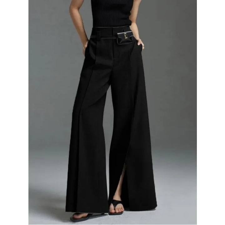 Pantalon Femme évasé à fentes – Coupe fluide élégante