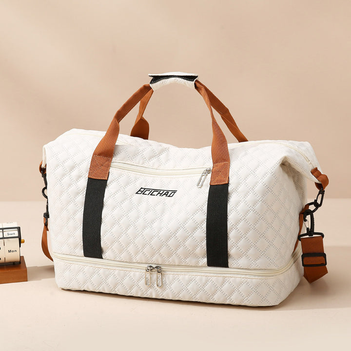 Unisex Quilted Oxford Sports Bag – Adjustable Strap High Capacity