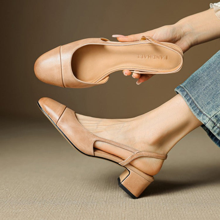 Décolleté donna slingback in pelle – Punta a mandorla elegante