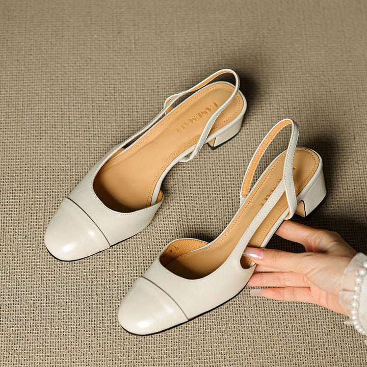 Décolleté donna slingback in pelle – Punta a mandorla elegante