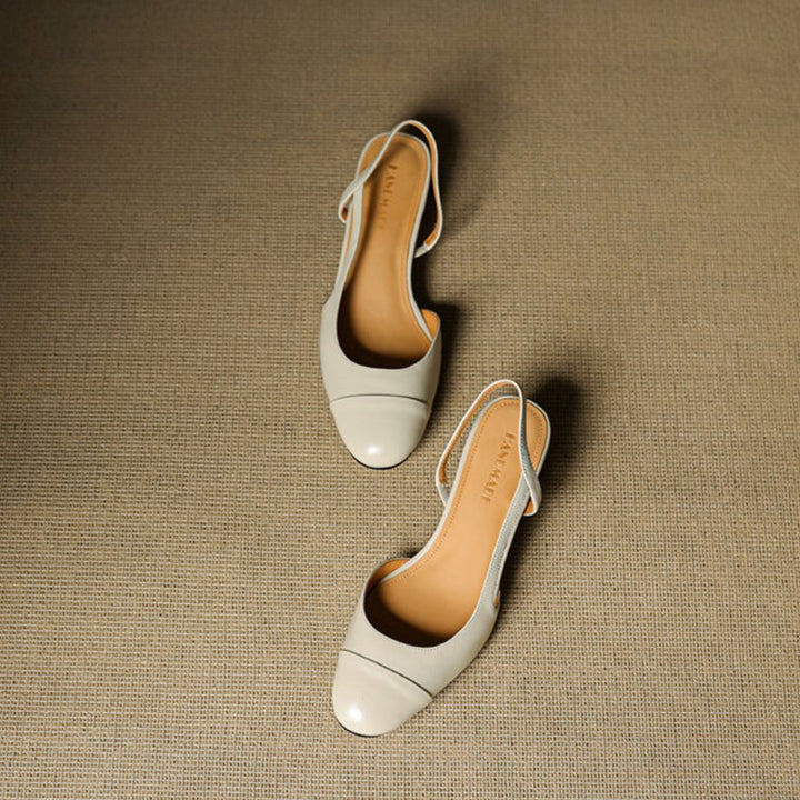 Décolleté donna slingback in pelle – Punta a mandorla elegante