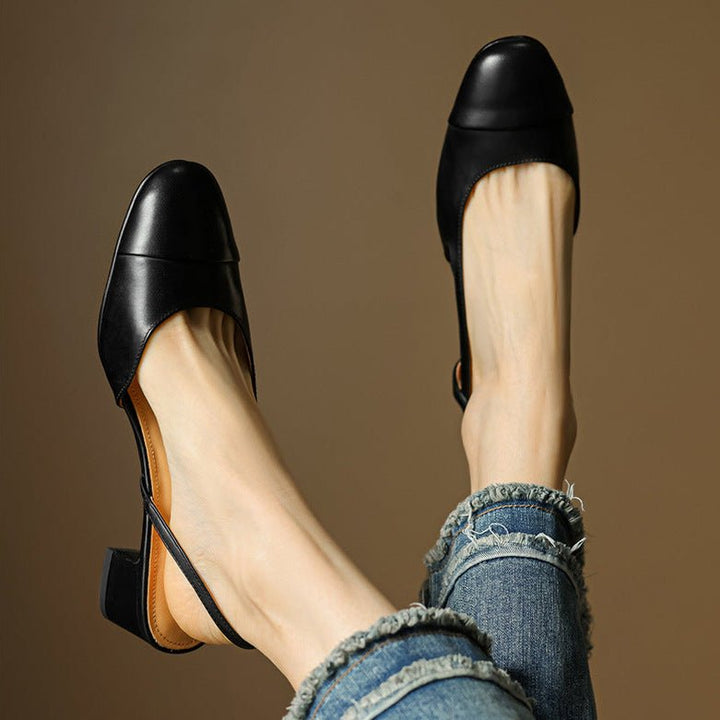 Décolleté donna slingback in pelle – Punta a mandorla elegante