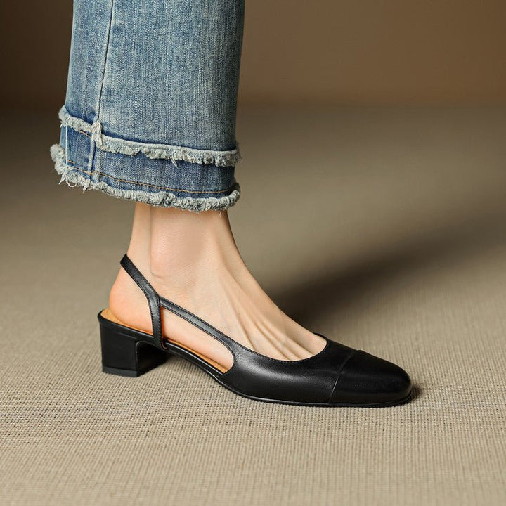 Décolleté donna slingback in pelle – Punta a mandorla elegante