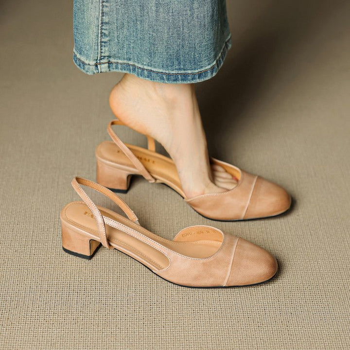 Décolleté donna slingback in pelle – Punta a mandorla elegante