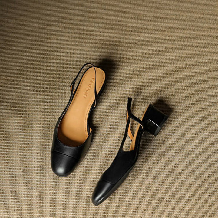Décolleté donna slingback in pelle – Punta a mandorla elegante