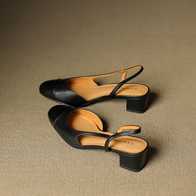 Décolleté donna slingback in pelle – Punta a mandorla elegante