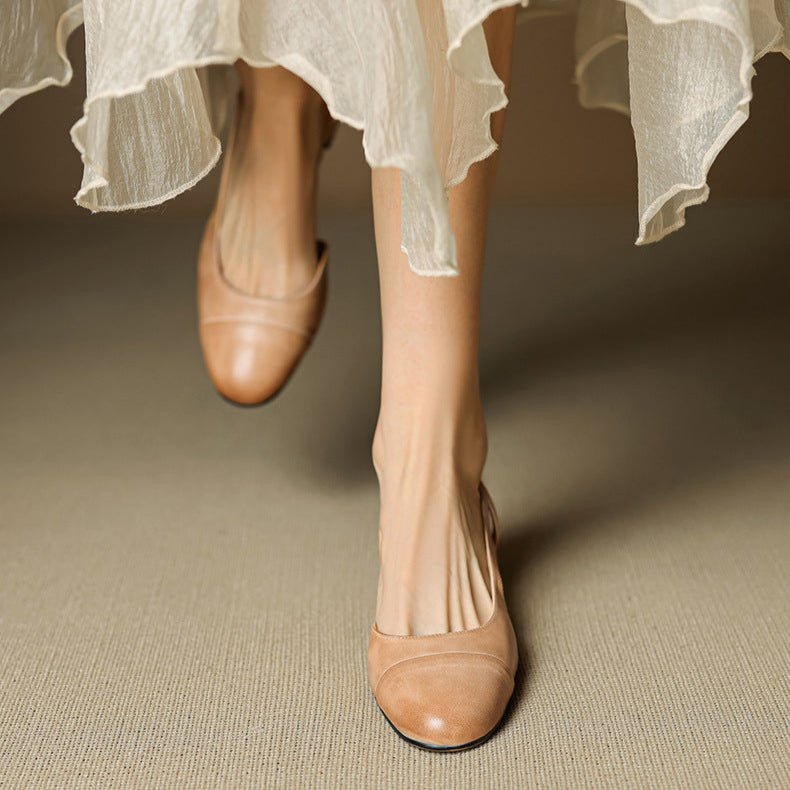 Décolleté donna slingback in pelle – Punta a mandorla elegante