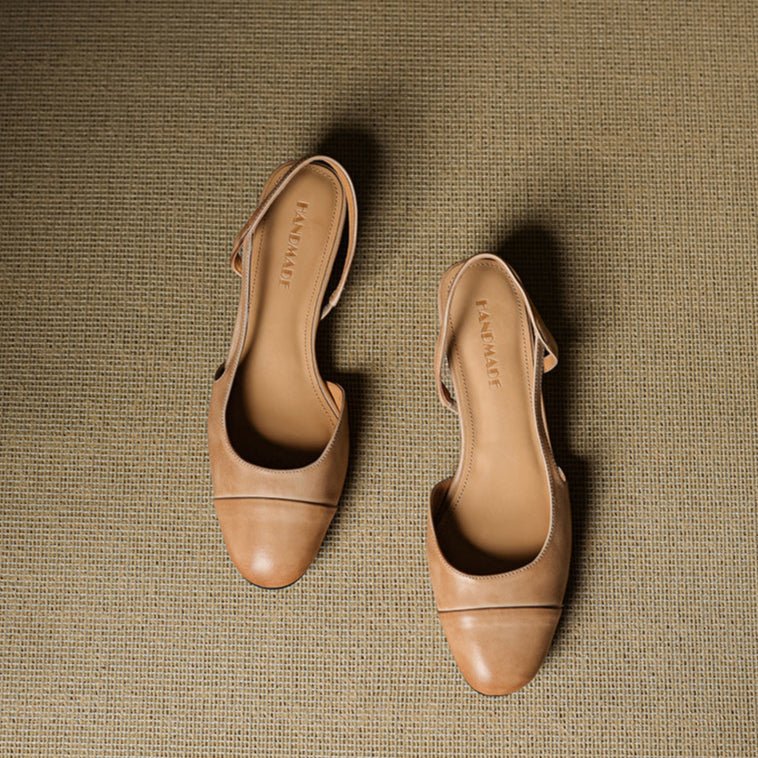 Décolleté donna slingback in pelle – Punta a mandorla elegante