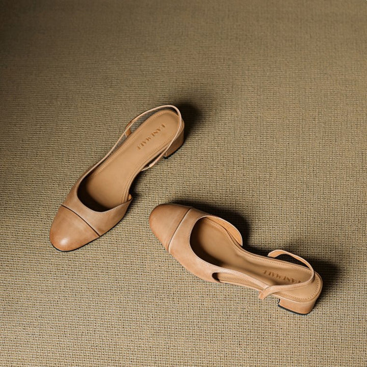 Décolleté donna slingback in pelle – Punta a mandorla elegante