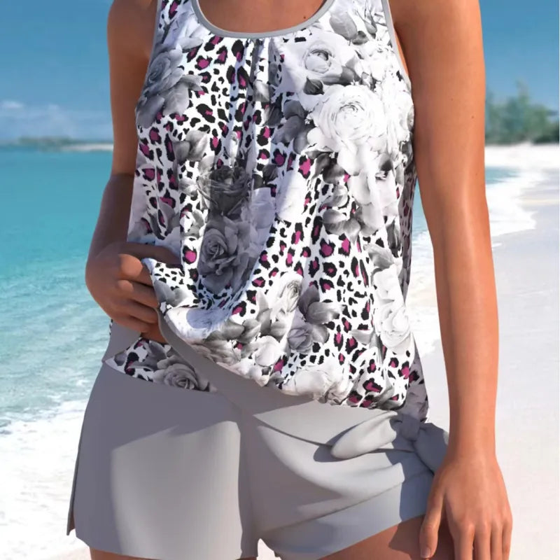 Tankini donna floreale – Completo due pezzi ampio e femminile
