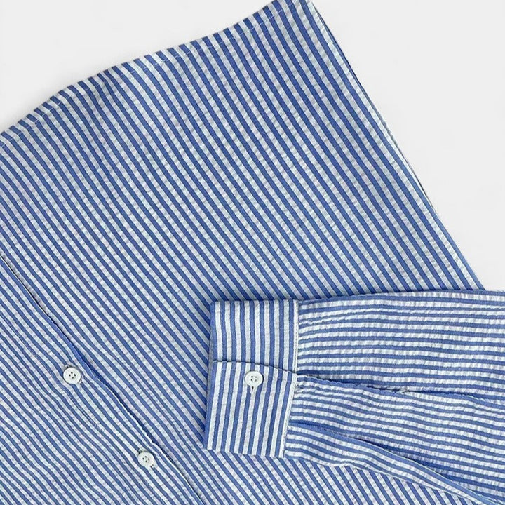 Camicia in cotone a righe - Vestibilità Riviera