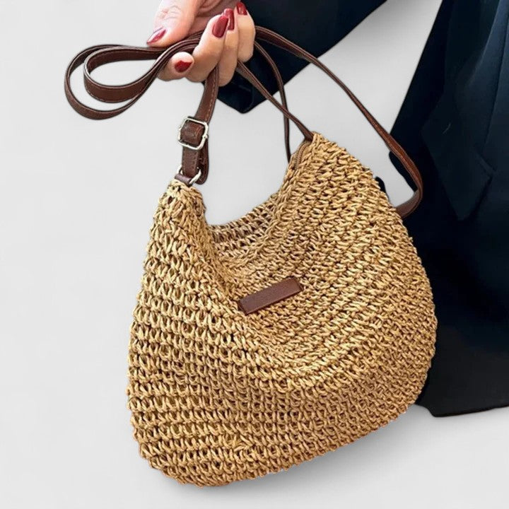 Woven Straw Shoulder Bag for Women – Can Be Worn on Shoulder or Crossbody