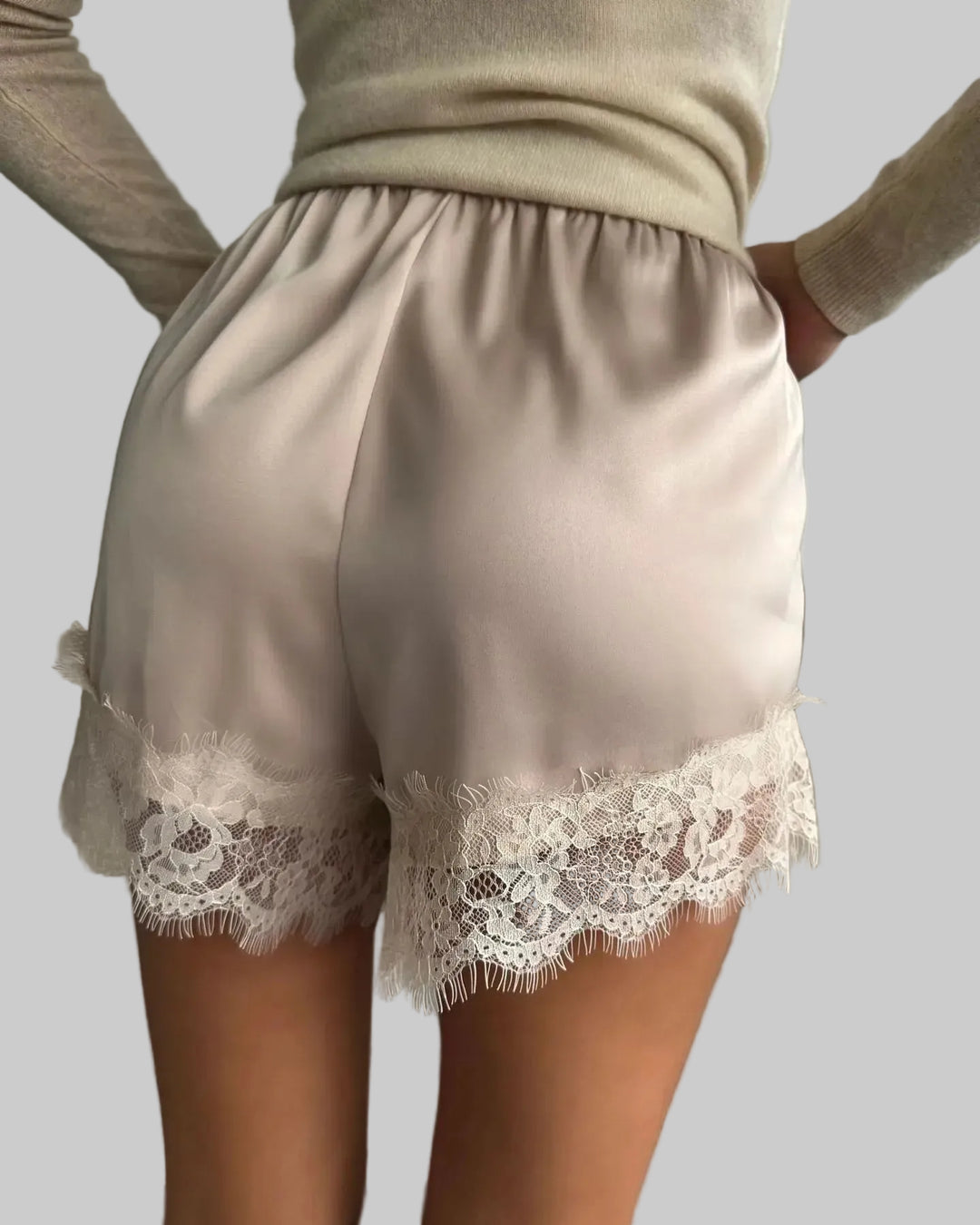 Short Women’s Lace-Trimmed – Lightweight and Soft Fabric
