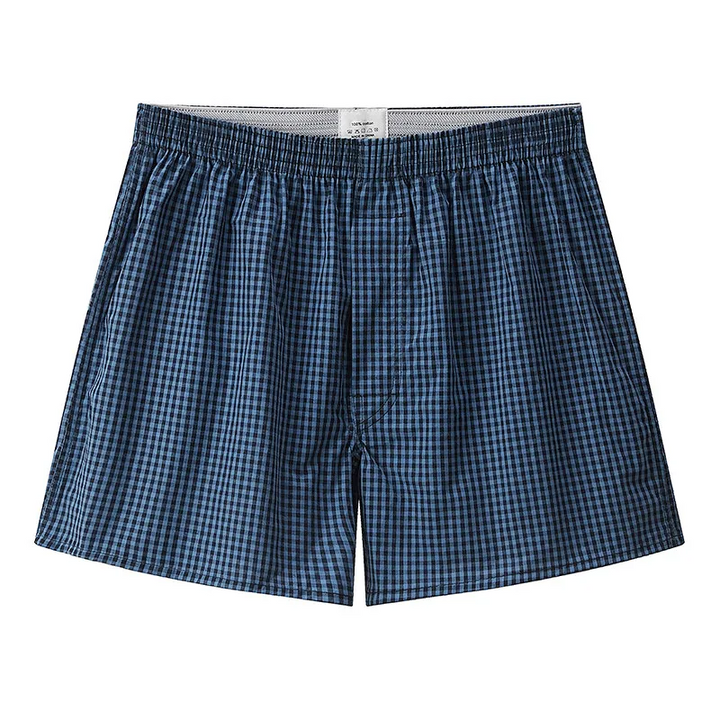 3er-Pack Herren Boxershorts aus kariert gewebter Baumwolle – atmungsaktiver Komfort