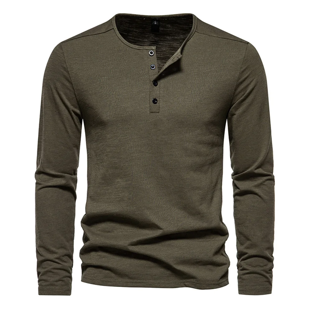 Herrenlangarmshirt mit Knöpfen – technisches Mischgewebe, raffinierter Casual-Look