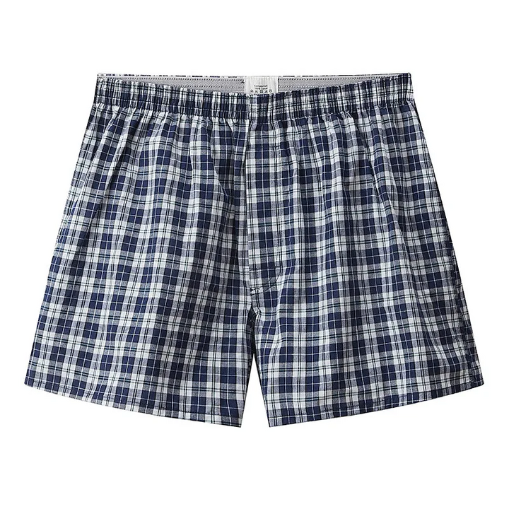 3er-Pack Herren Boxershorts aus kariert gewebter Baumwolle – atmungsaktiver Komfort