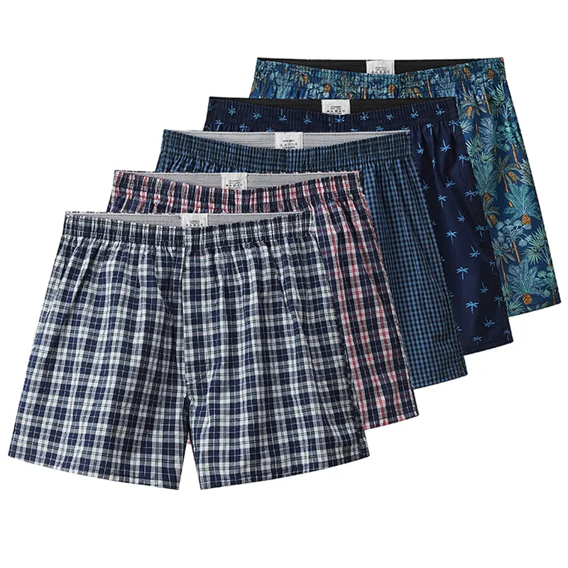3er-Pack Herren Boxershorts aus kariert gewebter Baumwolle – atmungsaktiver Komfort