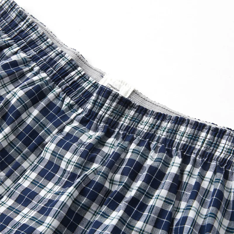 3er-Pack Herren Boxershorts aus kariert gewebter Baumwolle – atmungsaktiver Komfort