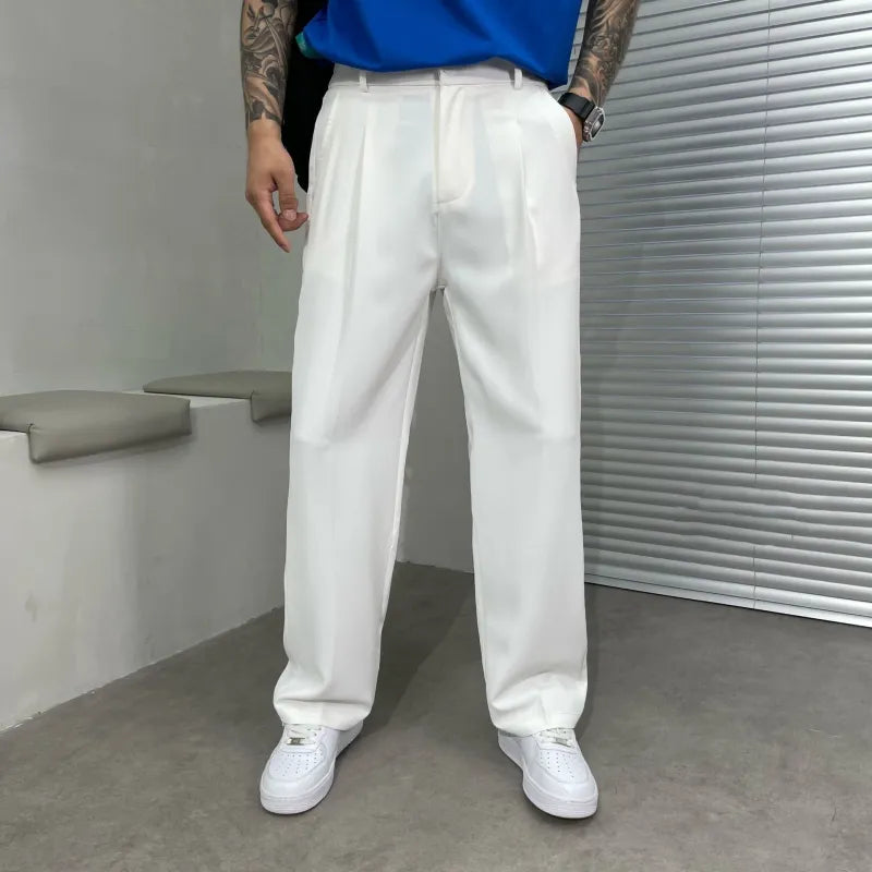 Pantalon Large Homme Tissu Léger – Effet Glacé Détente