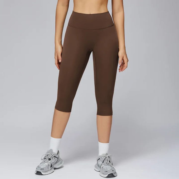 Women's High-Waisted Capri Leggings – Yoga, Quick-Drying, Slim Fit