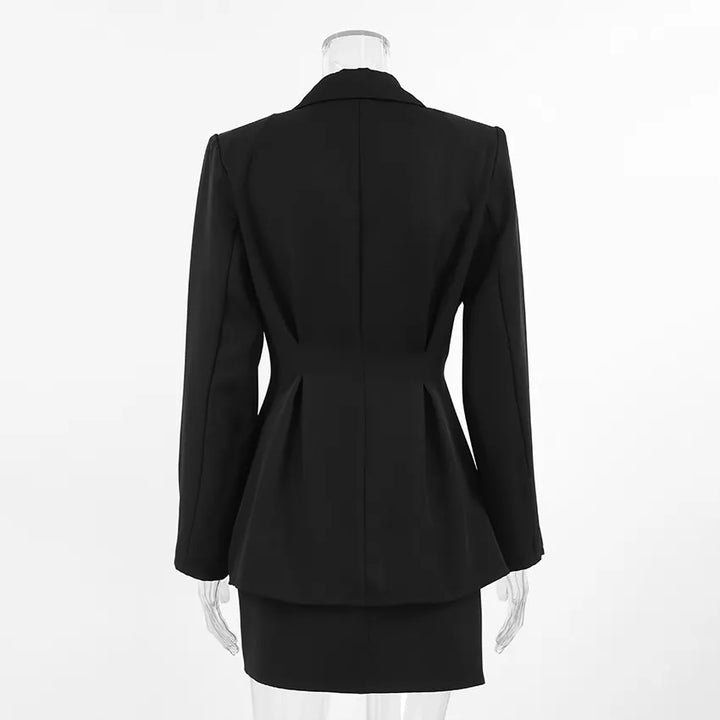 Damen Kostüm Set Blazer & Bleistiftrock – Figurbetonte Passform