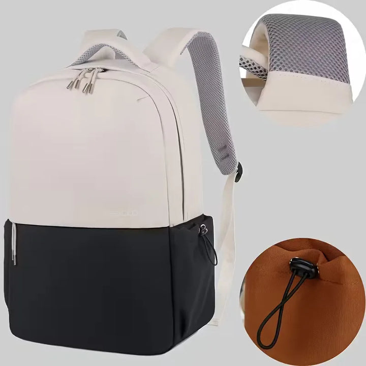 Unisex Rucksack aus wasserdichtem Oxford-Gewebe – zweifarbig mit gepolsterten Trägern