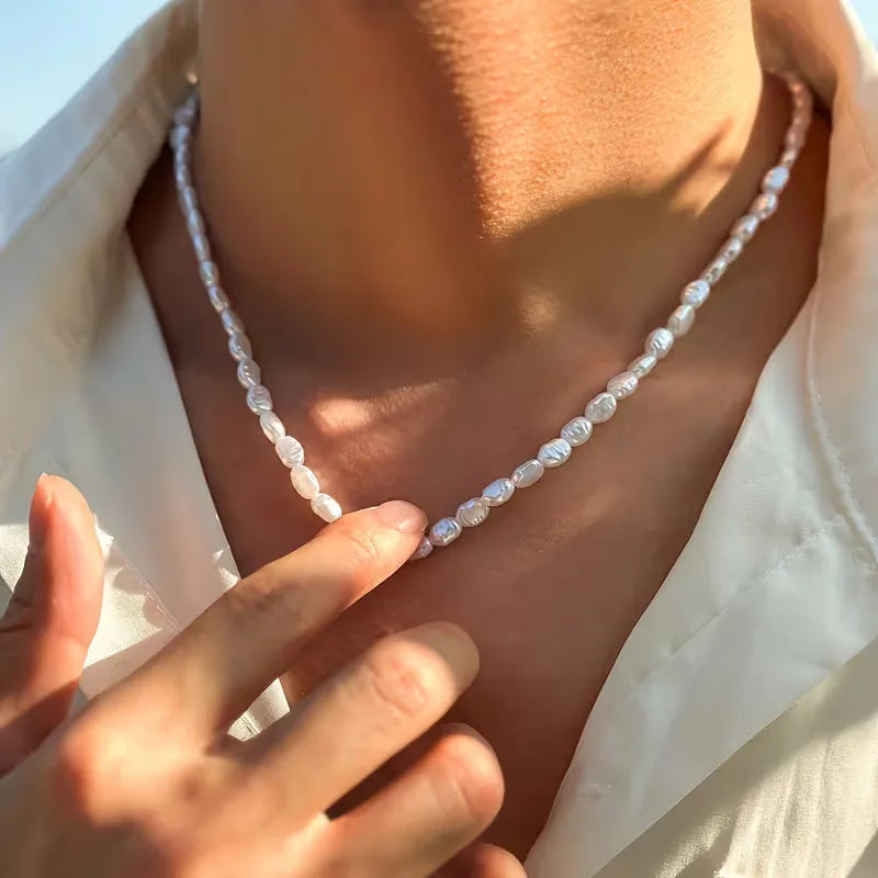 Collana Uomo Perle Barocche – Perle di Imitazione e Madreperla