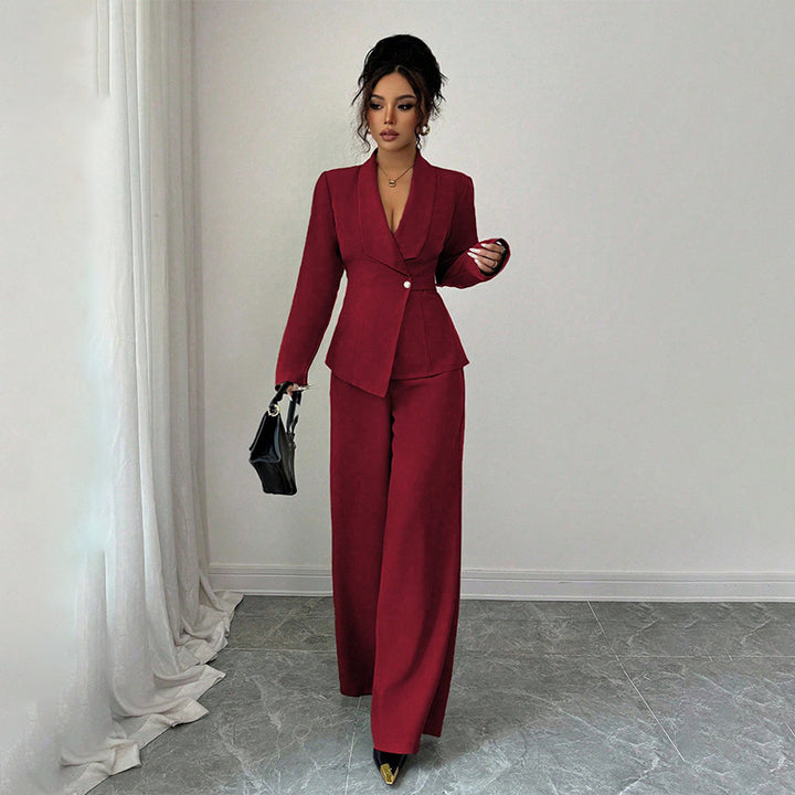 Completo Tailleur Donna Giacca e Pantaloni Dritti – Maniche Lunghe