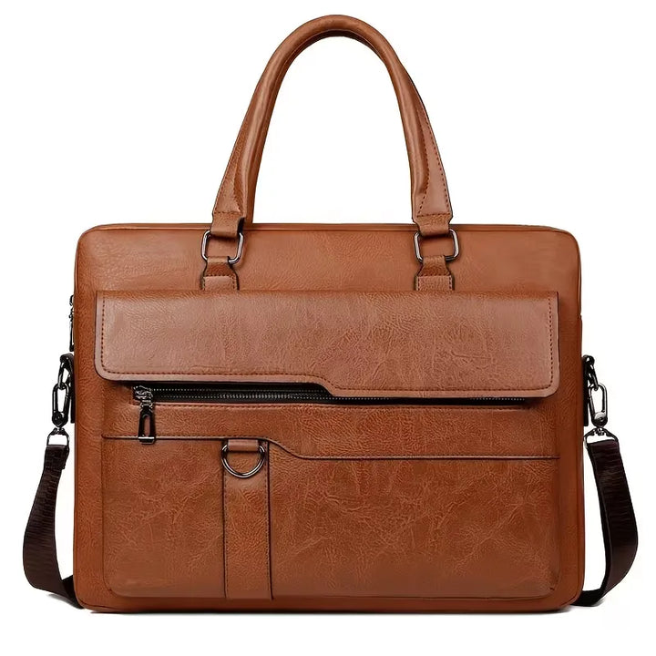 Borsa da uomo per computer portatile con finitura strutturata – grande capacità