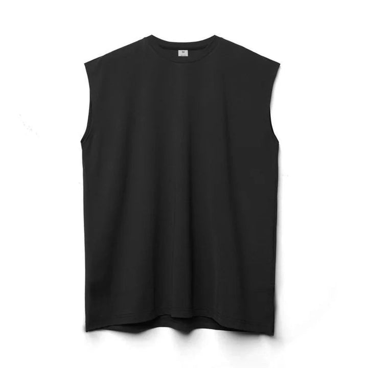 Herren Baumwolltanktop – Rundhalsausschnitt Ärmellos
