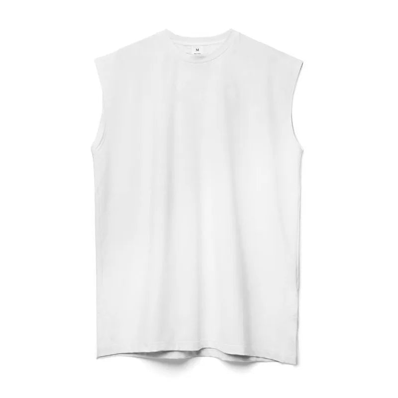 Herren Baumwolltanktop – Rundhalsausschnitt Ärmellos