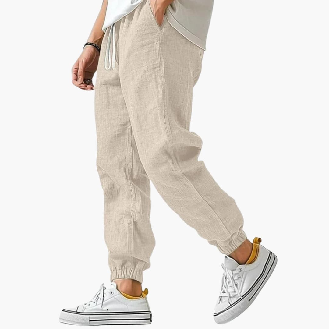 Pantaloni Uomo Dritti – Vita Elasticizzata Taglio Casual